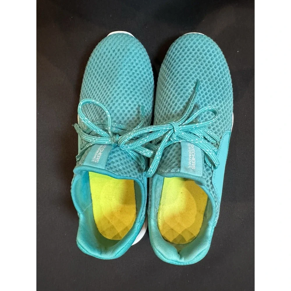 Skechers Performance Women's Aqua Teal Mesh Sneakers Size 8.5 SN14815